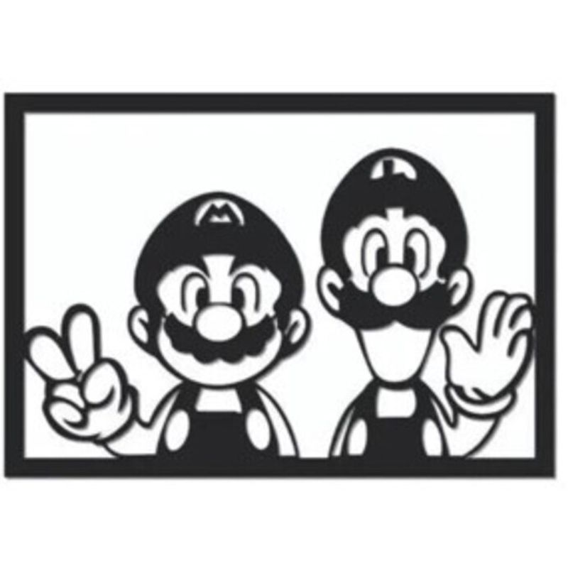 GENERICO - Cuadro Decorativo Artesanal  Mario Bross en madera MDF 3mm