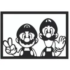 GENERICO - Cuadro Decorativo Artesanal Mario Bross en madera MDF 3mm
