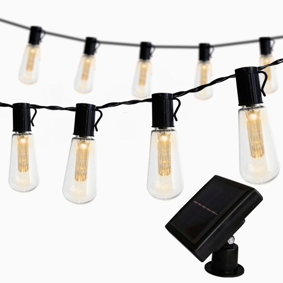 IRM - Guirnalda Solar Exterior 6 mts 10 Leds Luz Cálida