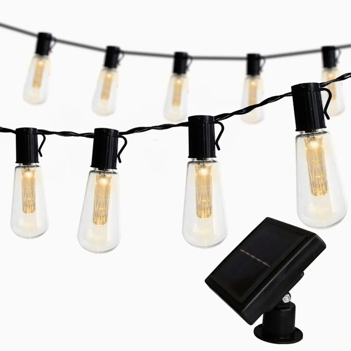 IRM - Guirnalda Solar Exterior 6 mts 10 Leds Luz Cálida