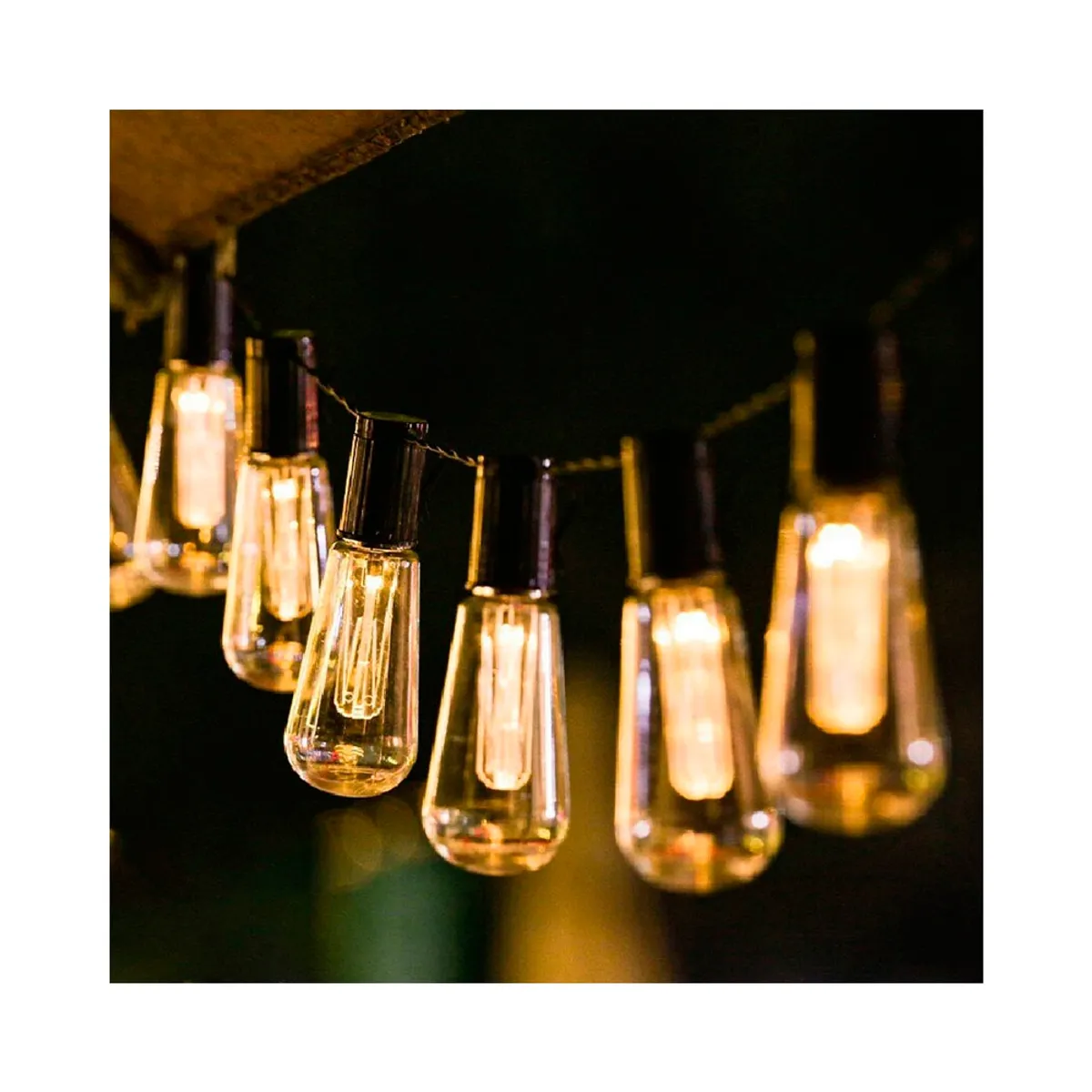 IRM - Guirnalda Solar Exterior 6 mts 10 Leds Luz Cálida