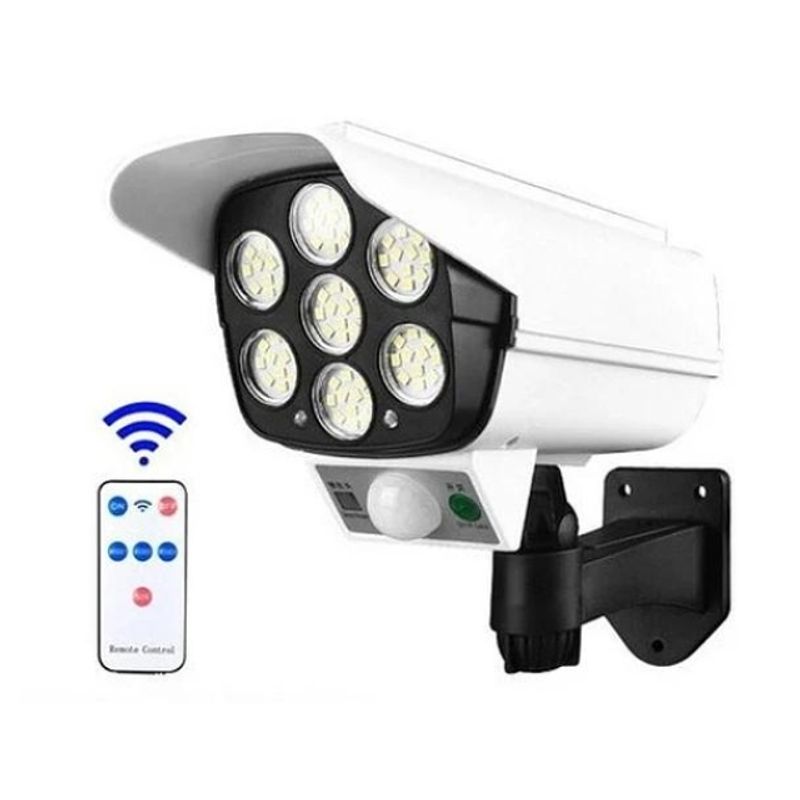 GENERICO - Foco Solar Estilo Camarasensor De Movimientocontrol Remot Blanco