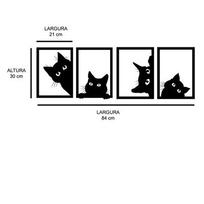 Imagen 2 del producto Cuadro decorativo Gatos Curiosos