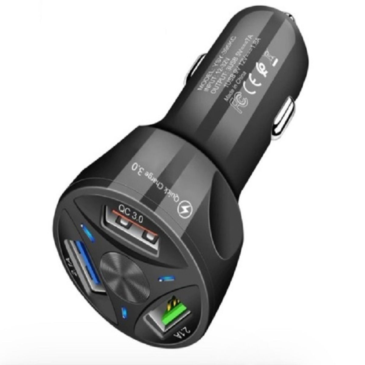 GENERICO - Cargador De Celular Auto 3.1 Amperes 3 USB Carga Rápida