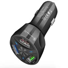 GENERICO - Cargador De Celular Auto 3.1 Amperes 3 USB Carga Rápida