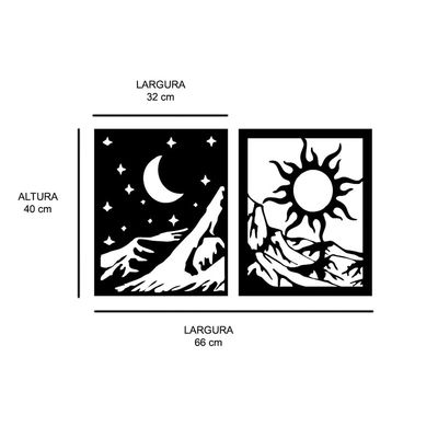 Imagen 2 del producto Cuadro Decorativo Artesanal el Dia y la Noche