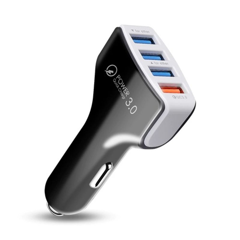 GENERICO - Cargador De Celular Auto 4  USB 3.1 A Carga Rapida