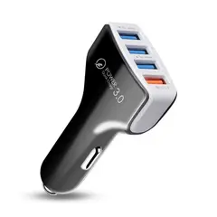 GENERICO - Cargador De Celular Auto 4 USB 3.1 A Carga Rapida