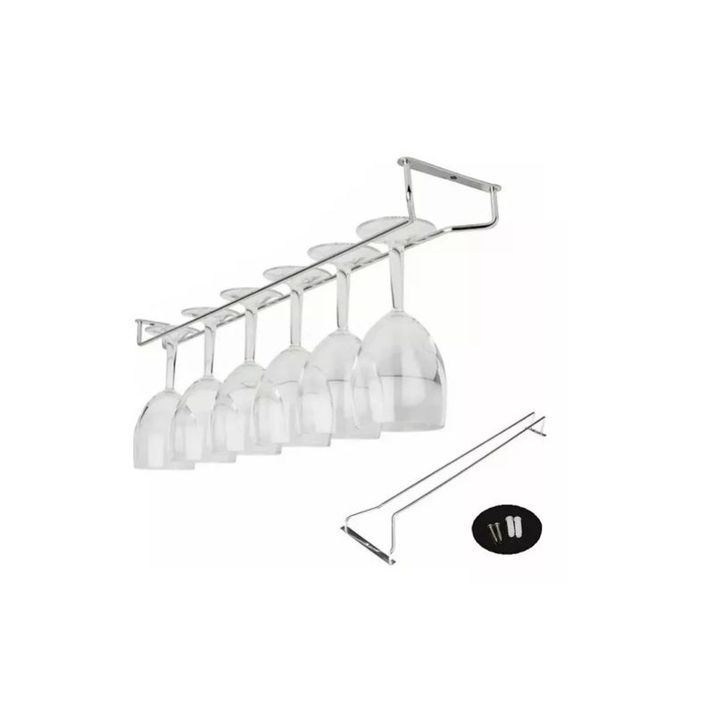 GENERICO - Colgador De Copas Metal Cromado Bar Premium Organización