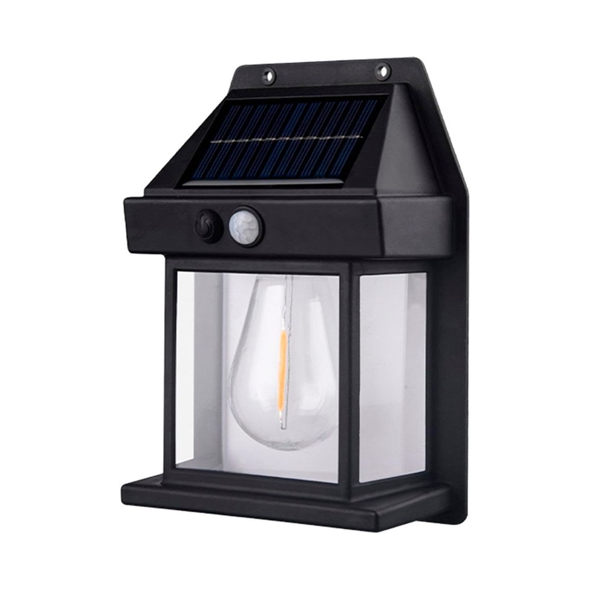 GENERICO - Aplique Solar con Ampolleta y Sensor de Movimiento