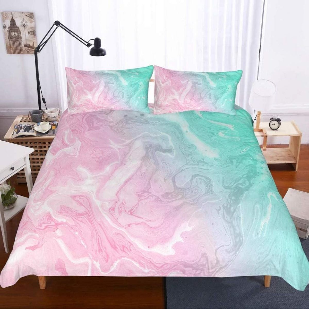 GENERICO - Cubrecama Quilt Verano 2 Plazas - Mundo Marítimo Rosado Y011