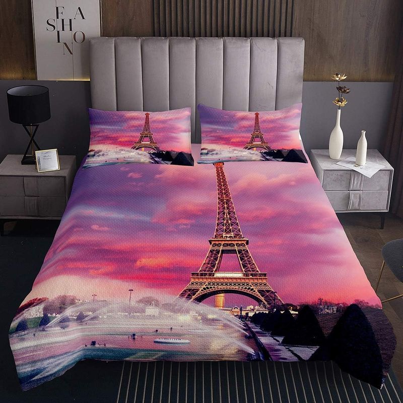 GENERICO - Cubrecama Quilt de Verano 2 Plazas - Torre Eiffel Du Place Y024