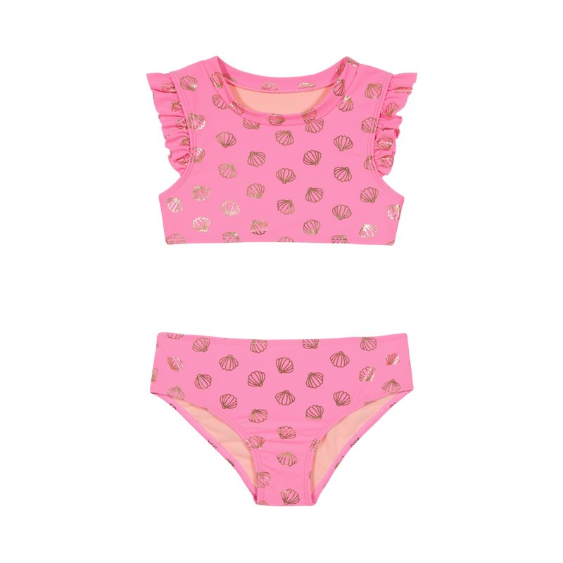 H2O WEAR - Traje de Baño Bikini UV30+ para Niña Coral - Coral