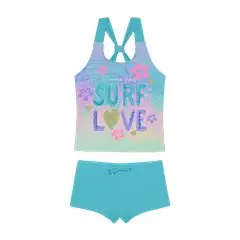 H2O WEAR - Traje de Baño Tankini UV30+ Sublimado para Niña Turquesa - Verde