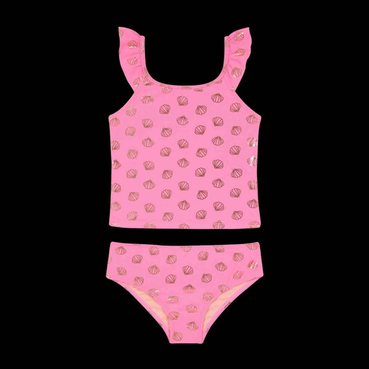H2O WEAR - Traje de Baño Tankini UV30+ Top con Mangas para Niña Coral - Coral