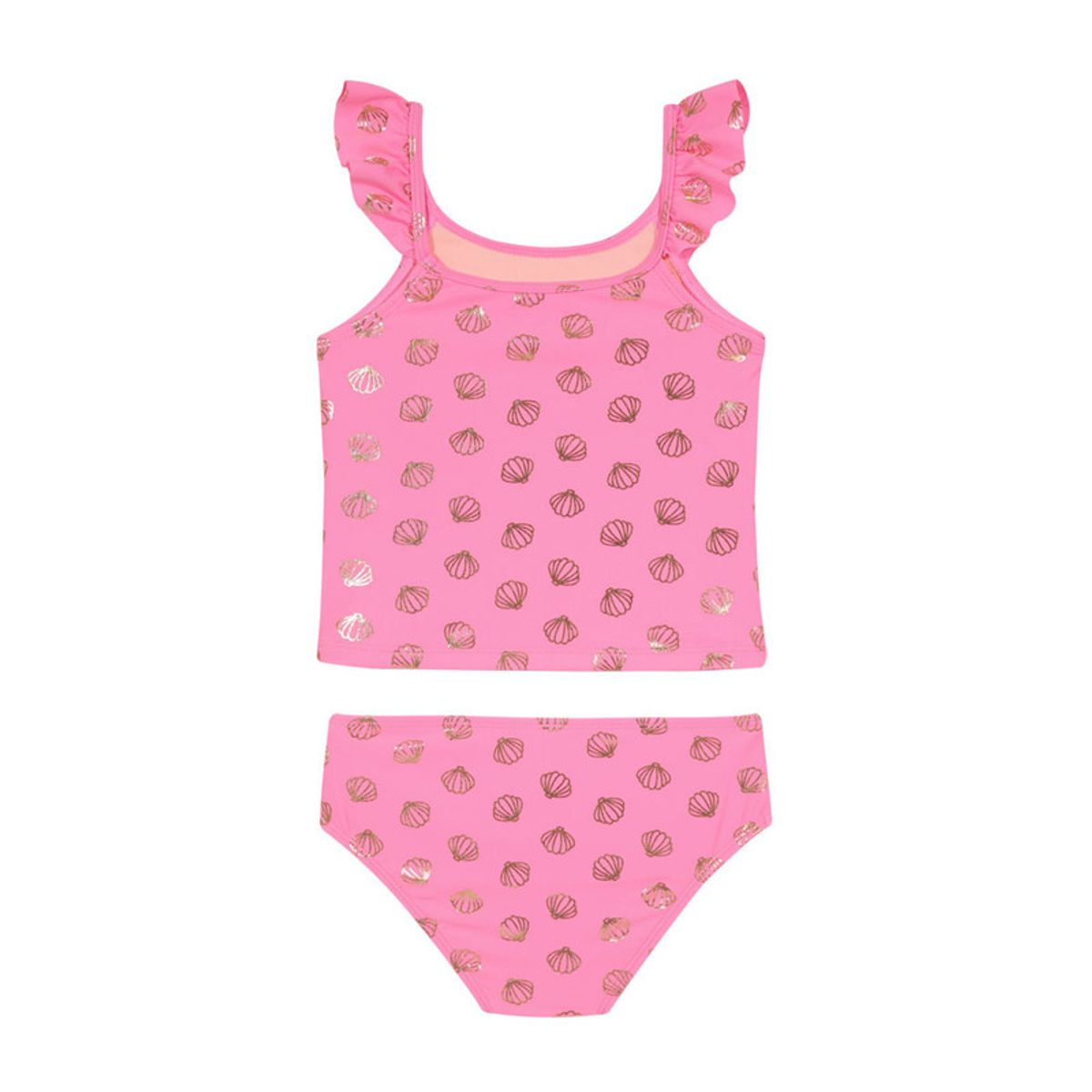 H2O WEAR - Traje de Baño Tankini UV30+ Top con Mangas para Niña Coral - Coral