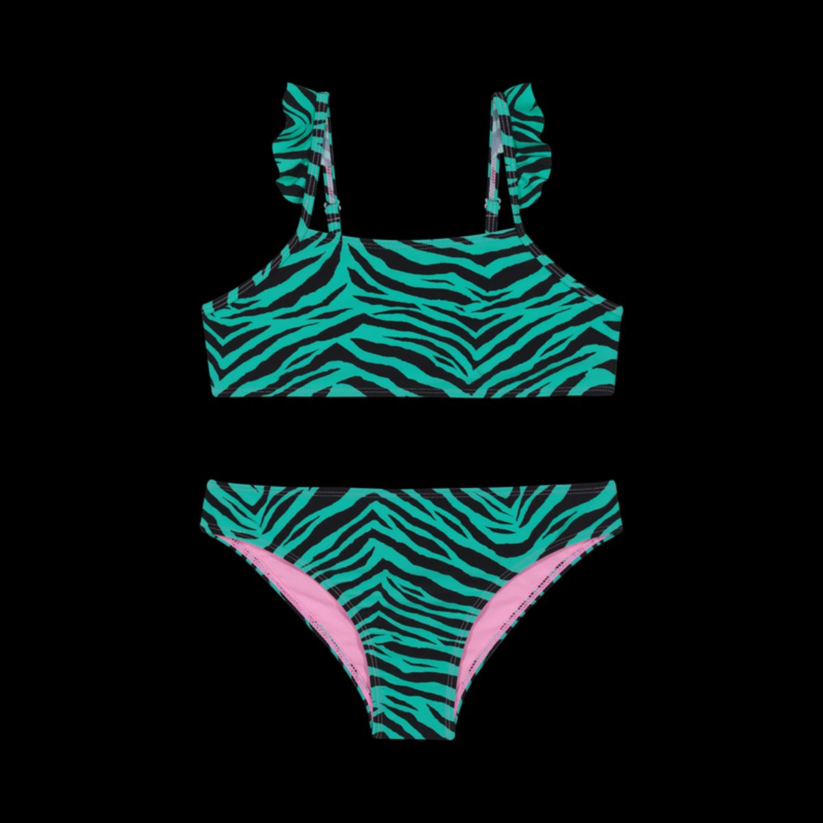 H2O WEAR - Traje de Baño Bikini UV30+ con Vuelos para Teens Niña Verde - Verde
