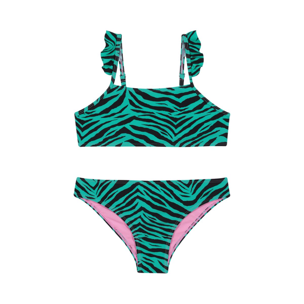 H2O WEAR - Traje de Baño Bikini UV30+ con Vuelos para Teens Niña Verde - Verde
