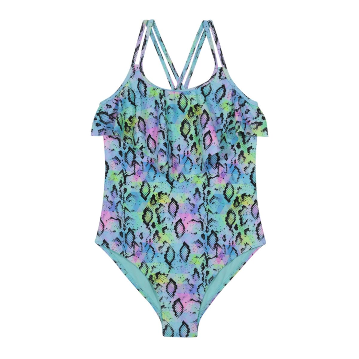 H2O WEAR - Traje de Baño Entero UV30+ Estampado Pithon para Teens Niña Rosado H2O WEAR