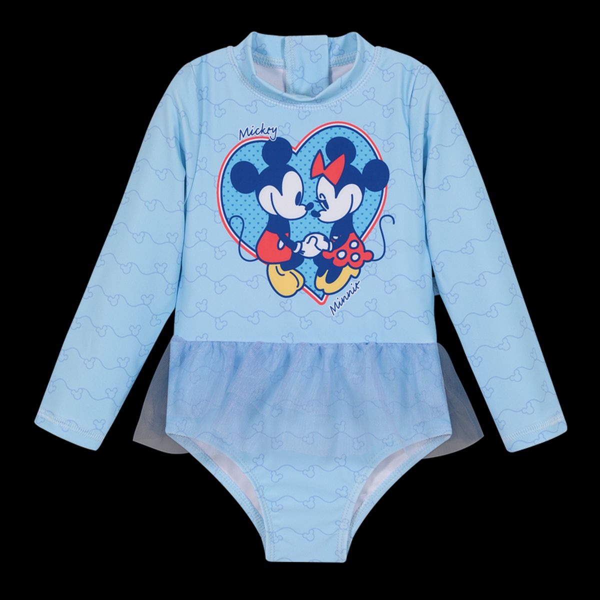 DISNEY - Traje de Baño Entero M/Larga UV50+ para Bebe Niña Celeste - Celeste