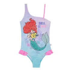 DISNEY - Traje de Baño Entero Un Hombro UV50+ para Niña Rosado - Rosa