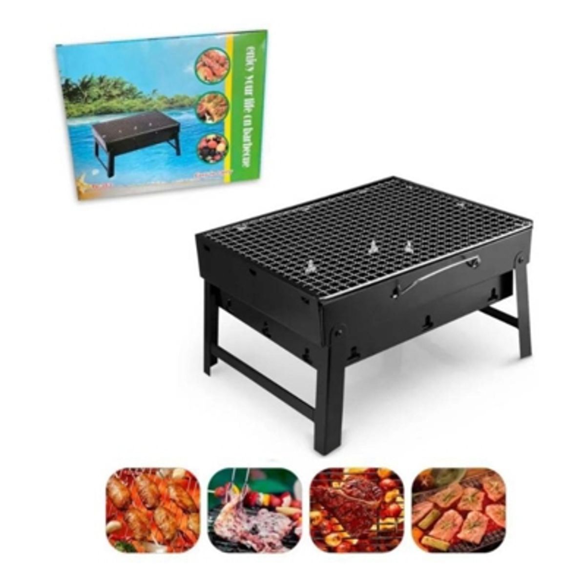 GENERICO - Mini Parrilla Asador Portatil Plegable Camping