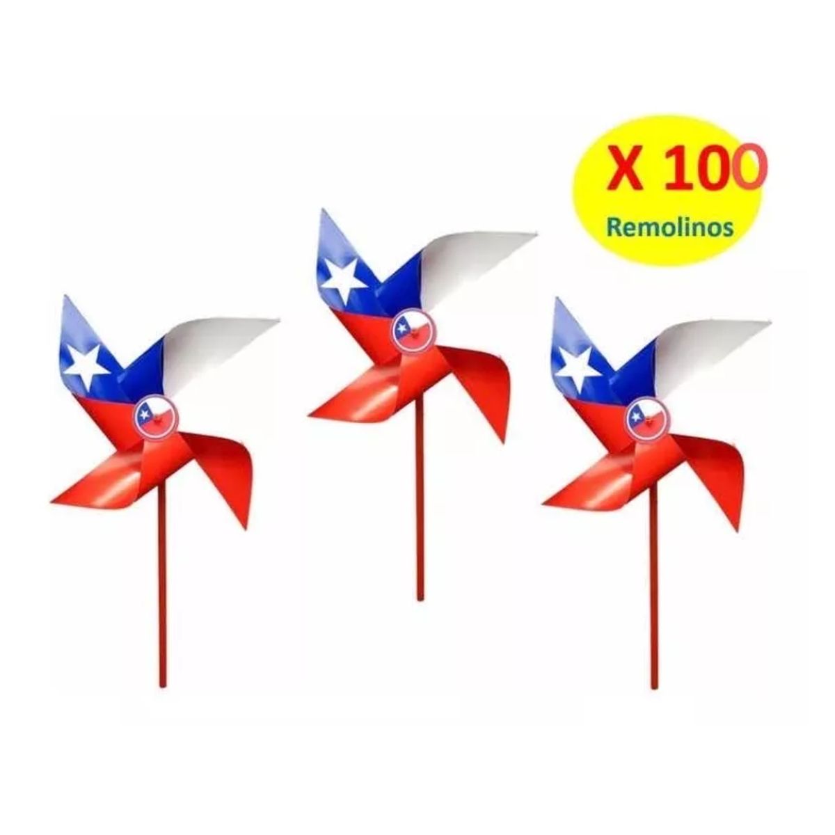 GENERICO - Remolino Bandera De Chile Decoracion Fiestas Patrias