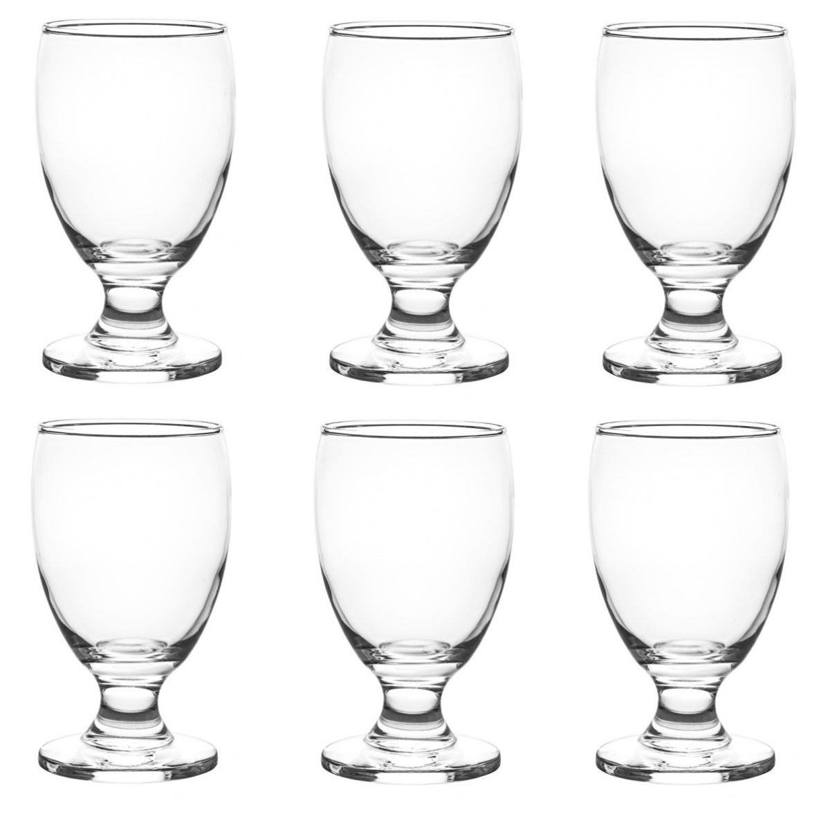 CRISTAR - Copa de Cervceza Agua Cóctel de Vidrio 355cc Cristar X6