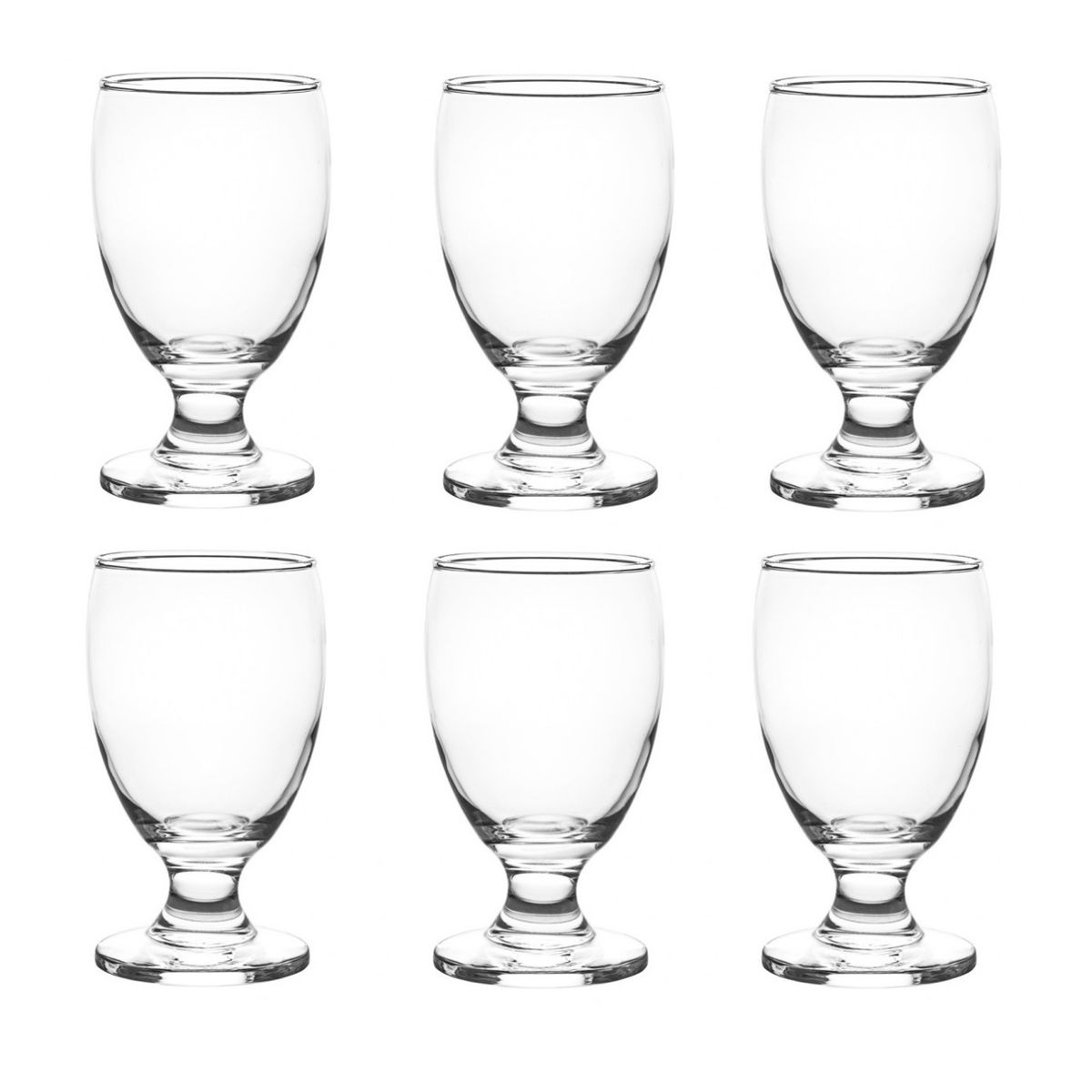 CRISTAR - Copa de Cervceza Agua Cóctel de Vidrio 355cc Cristar X6