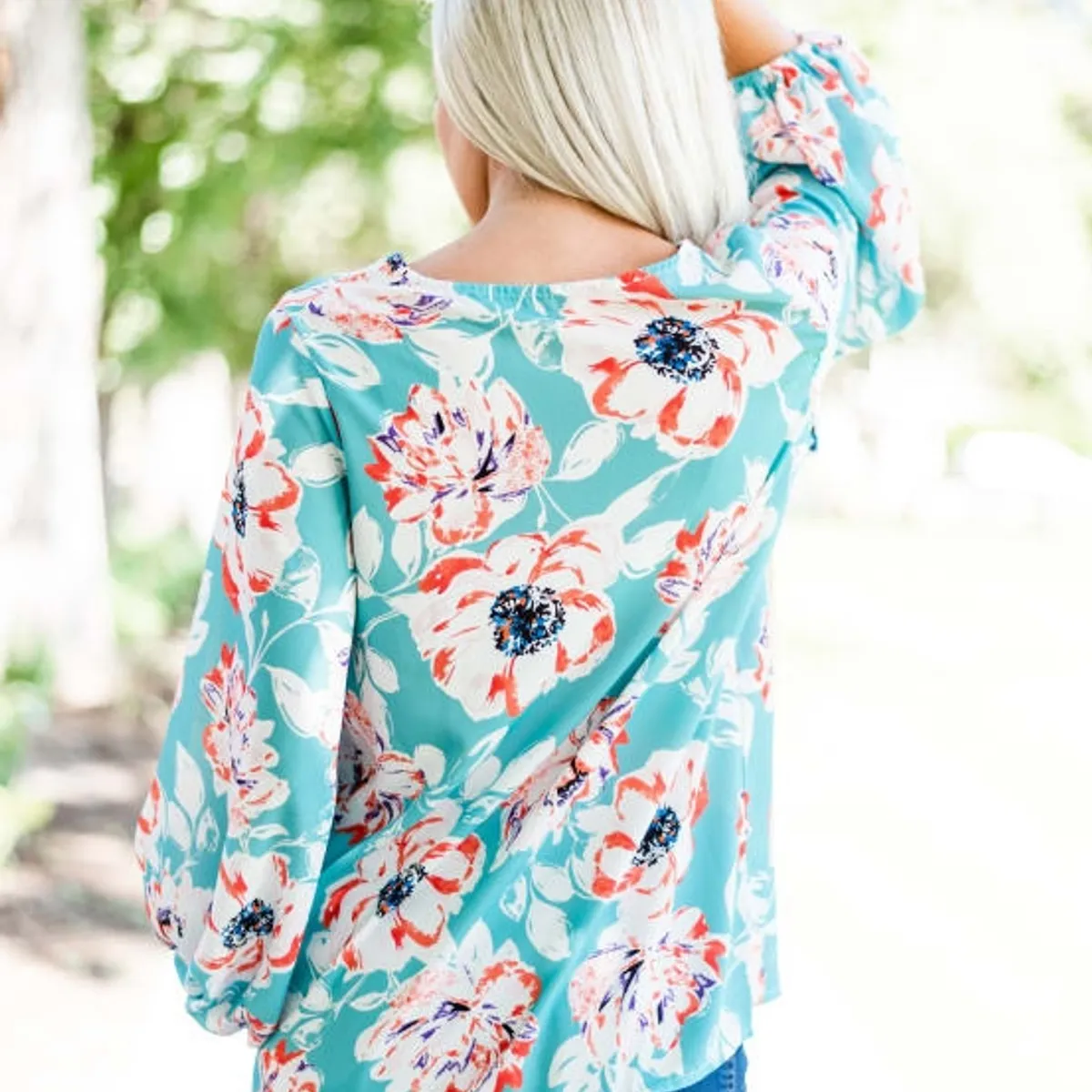 ARRAKASTA - Blusa estampada escote V