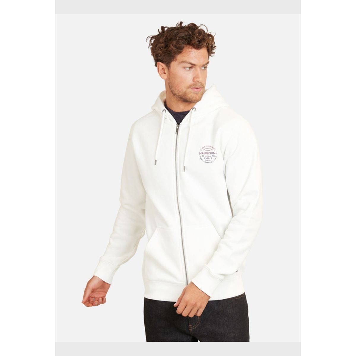 MAUI AND SONS - Poleron Ltrs Unt Hombre Blanco