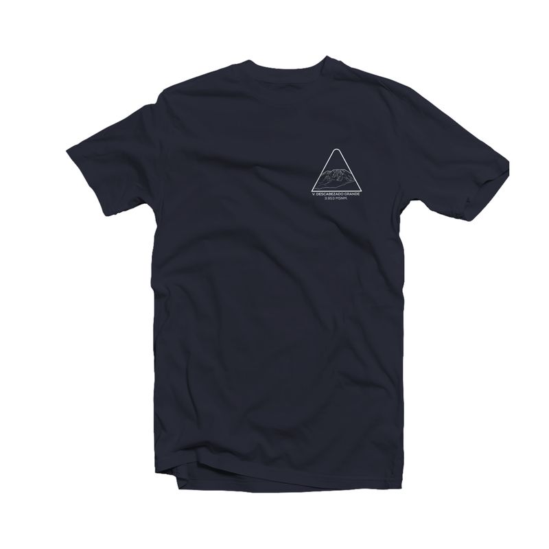 TRALKAROAD - Polera Descabezado Grande azul polo algodón orgánico