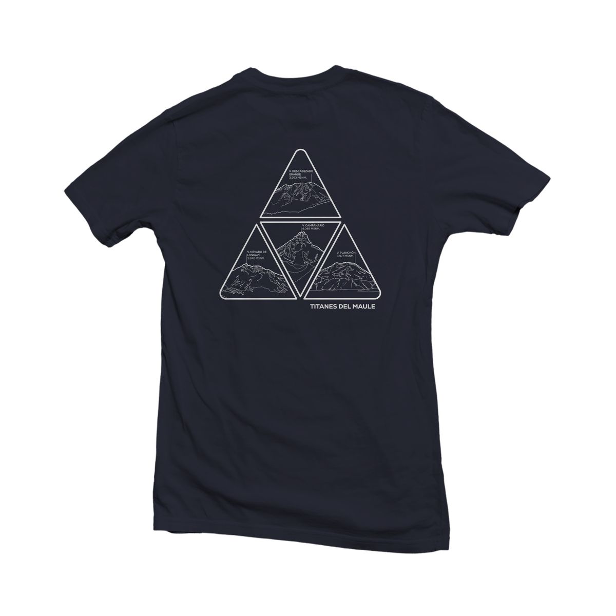 TRALKAROAD - Polera Descabezado Grande azul polo algodón orgánico