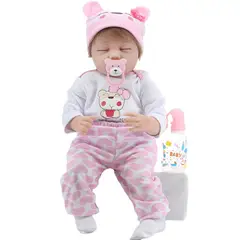 DANWEILE - Muñeca bebe reborn vinilo de silicona juguetes para 55cm