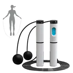 EVERSO - Cuerda Saltar Con Ajustable Contador Digital Fitness