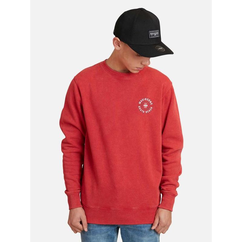 MAUI AND SONS - Poleron South Beach Yng Juvenil Hombre Rojo