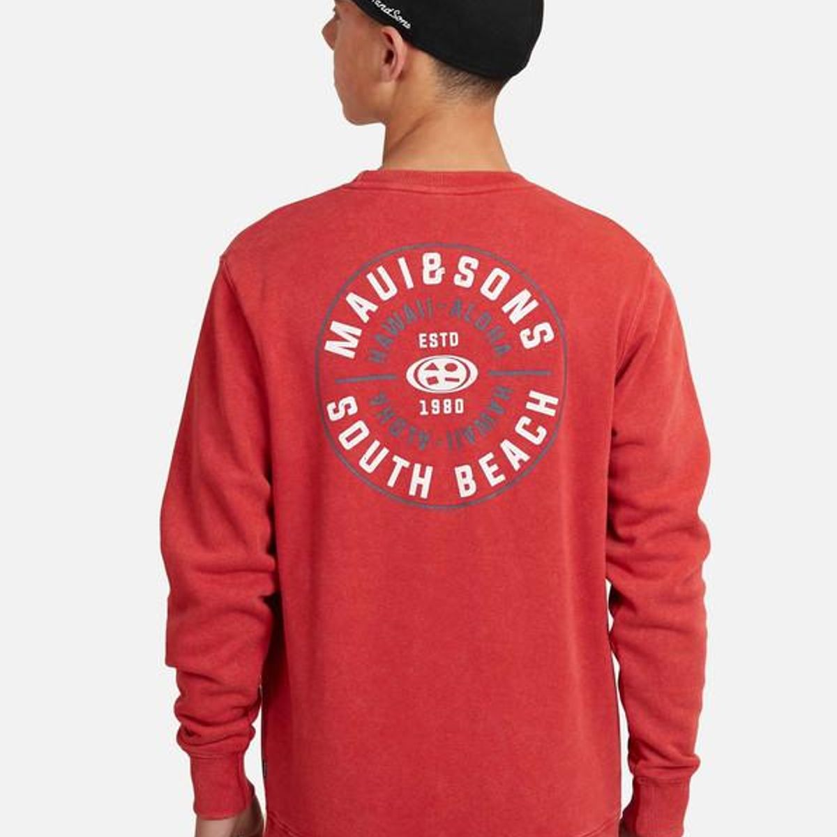 MAUI AND SONS - Poleron South Beach Yng Juvenil Hombre Rojo