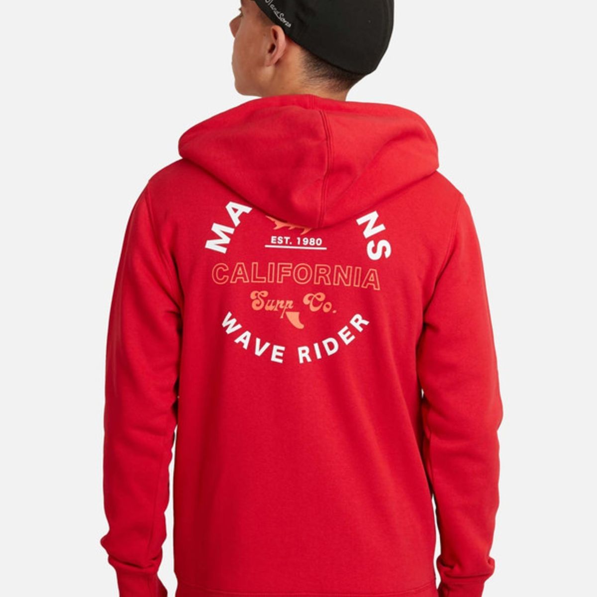 MAUI AND SONS - Poleron Wave Rider Juvenil Hombre Rojo