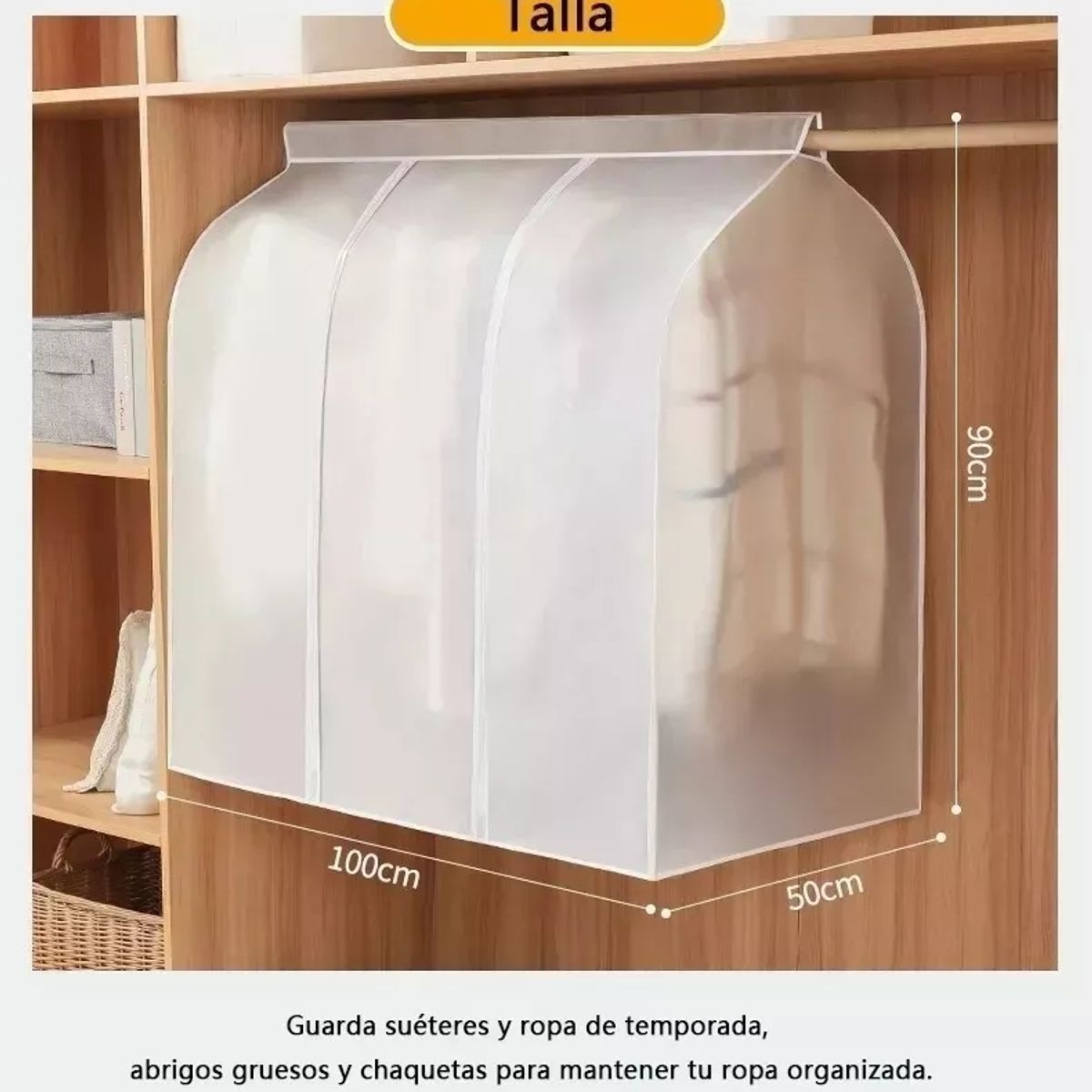 KUANGYE - Bolsa Colgante Para Ropa Cubre Polvo Protector 90x50x100 Cm