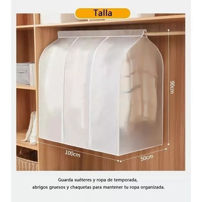 Imagen 2 del producto Bolsa Colgante Para Ropa Cubre Polvo Protector 90x50x100 Cm