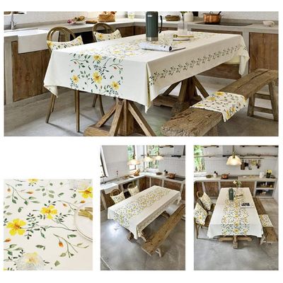 Imagen 2 del producto Mantel Antimanchas Mod. Flores Silvestres Amarillas 140 X 220 Cm Rect.