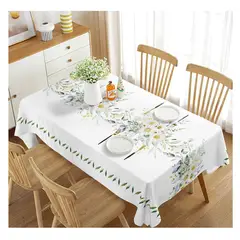COMPRAPO - Mantel Antimanchas Mod. Margaritas 140 X 220 Cm Rectangular