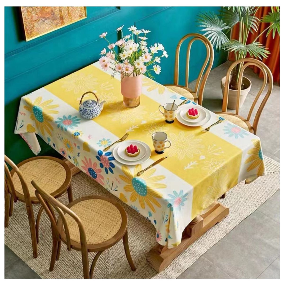 GENERICO - Mantel Antimanchas Mod. Alegro 140 X 220 Cm Rectangular