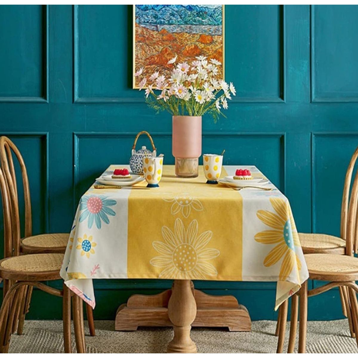 GENERICO - Mantel Antimanchas Mod. Alegro 140 X 220 Cm Rectangular