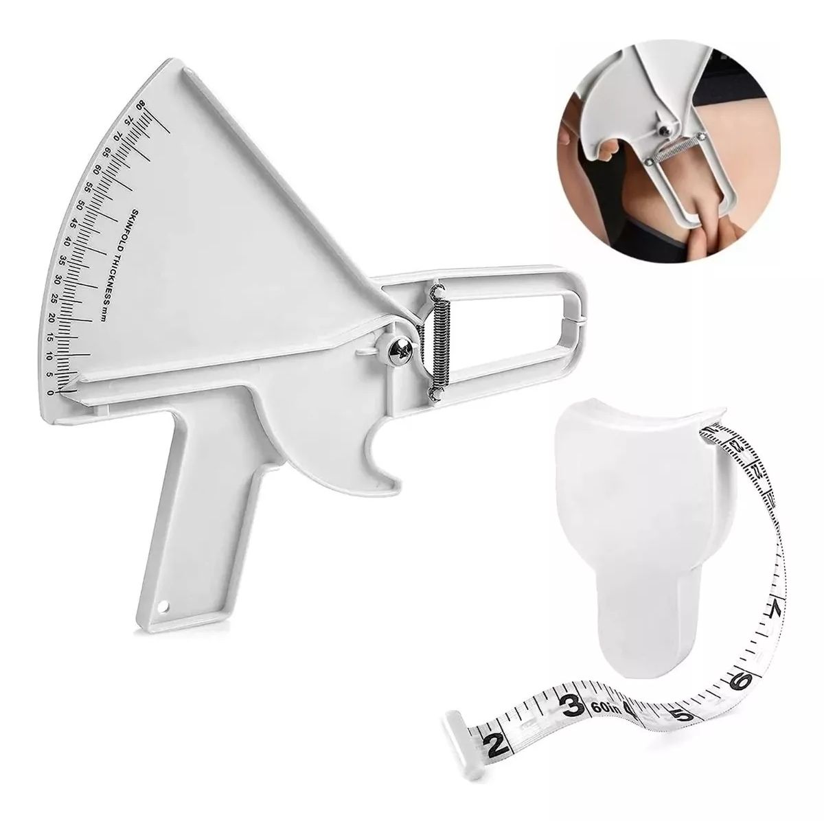 KUANGYE - Caliper Medidor De Grasa Corporal Adipometro Cinta Métrica