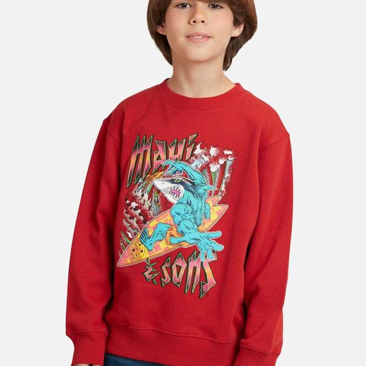 MAUI AND SONS - Poleron Surge Master Niño Rojo