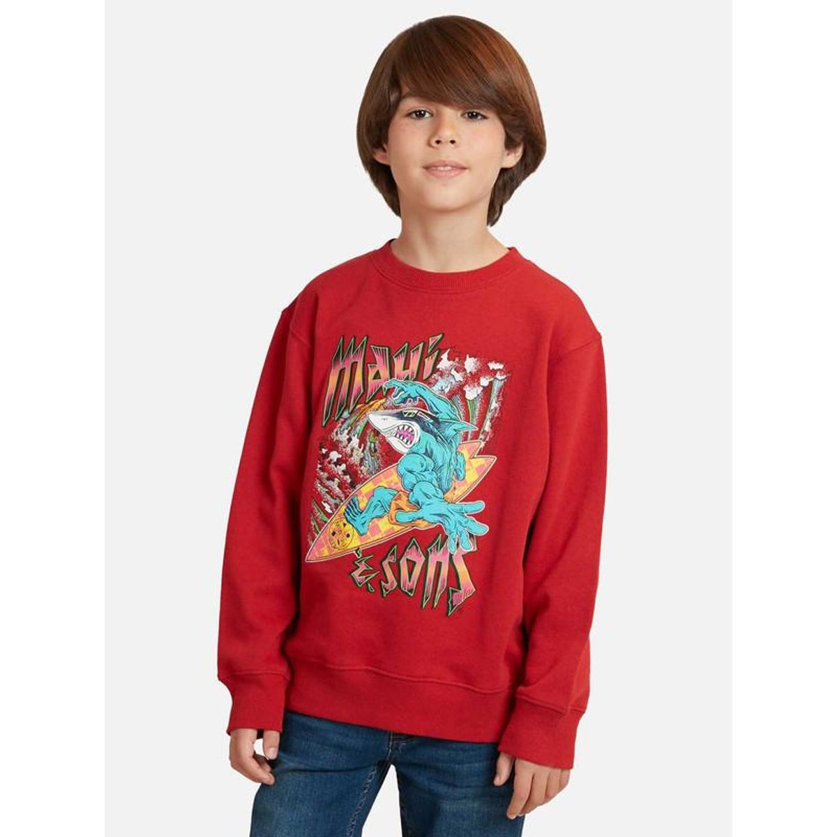 MAUI AND SONS - Poleron Surge Master Niño Rojo