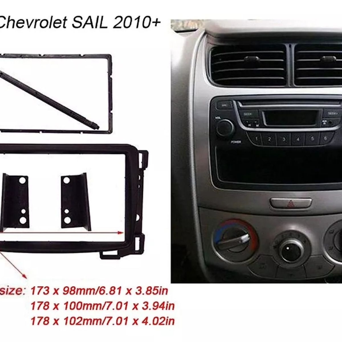 KUANGYE - Bisel 7 Pulgadas Radio Dos Din Para Chevrolet Sail Clásico