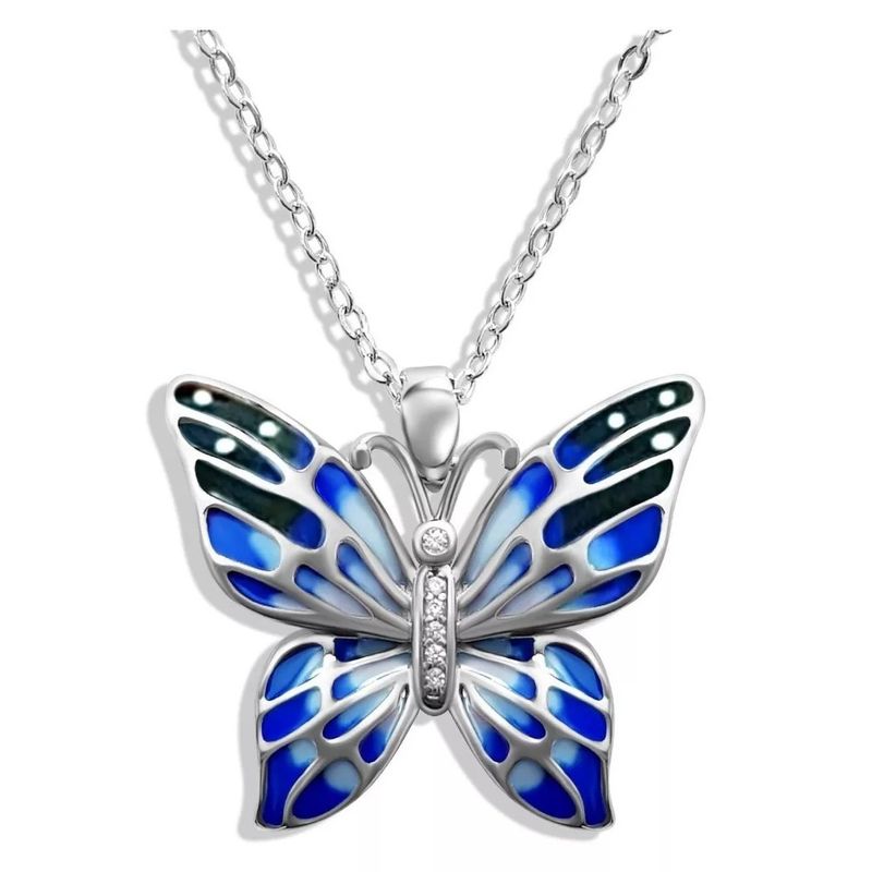 ARANY JOYAS - Collar Plata Mariposa Azul
