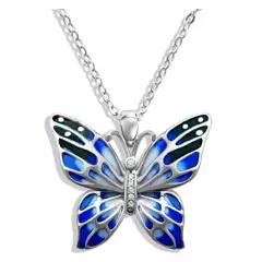 ARANY JOYAS - Collar Plata Mariposa Azul